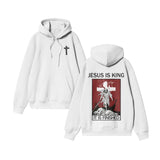 Unisex Jesus Is King Print Hoodie