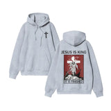 Unisex Jesus Is King Print Hoodie