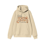 Unisex Fall For Jesus He Never Leaves Print Hoodie