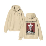 Unisex Jesus Is King Print Hoodie