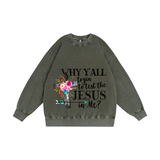 Faith-themed humorous cross hoodie