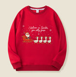 Santa & Silly Geese Christmas Sweatshirt