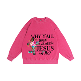 Faith-themed humorous cross hoodie