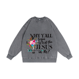 Faith-themed humorous cross hoodie