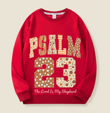 Psalm 23 collage sweatshirt