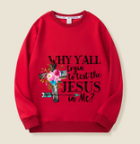 Humorous Floral Cross Design