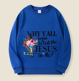 Humorous Floral Cross Design