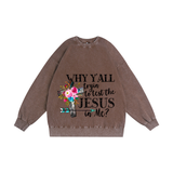 Faith-themed humorous cross hoodie