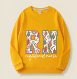 RN Christmas-themed printed sweatshirt