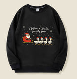 Santa & Silly Geese Christmas Sweatshirt