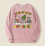 Overstimulated But Festive Opossum Christmas Sweatshirt